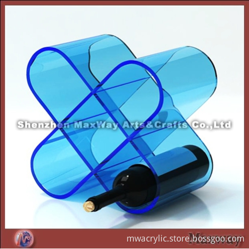 Blue Hot Selling Skillfull Acrylic/Perspex Red Wine Display/Holder